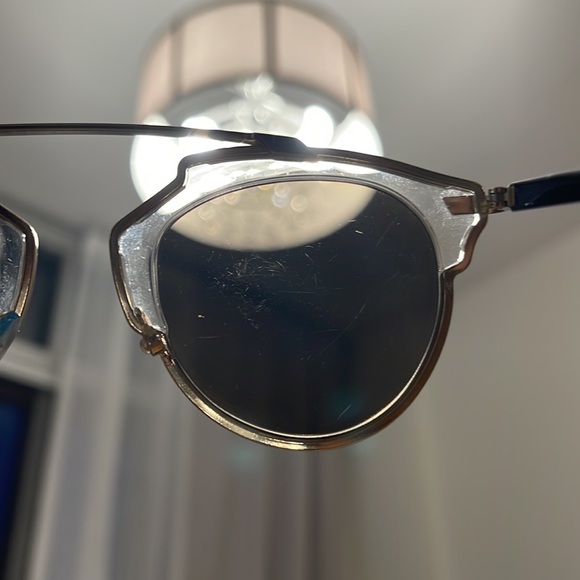 CHRISTIAN DIOR SO REAL SUNGLASSES GOLD - Picture 5 of 11